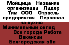 Мойщица › Название организации ­ Лидер Тим, ООО › Отрасль предприятия ­ Персонал на кухню › Минимальный оклад ­ 31 350 - Все города Работа » Вакансии   . Белгородская обл.